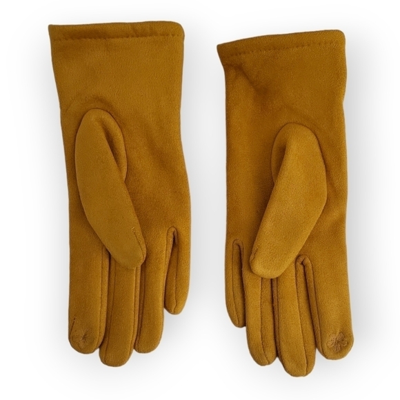The Silo Boutique Marigold Microsuede Touchscreen Gloves - Picture 2 of 7